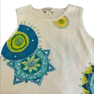 Fancy Susan Bristol vintage tank sweater XL with sequins.